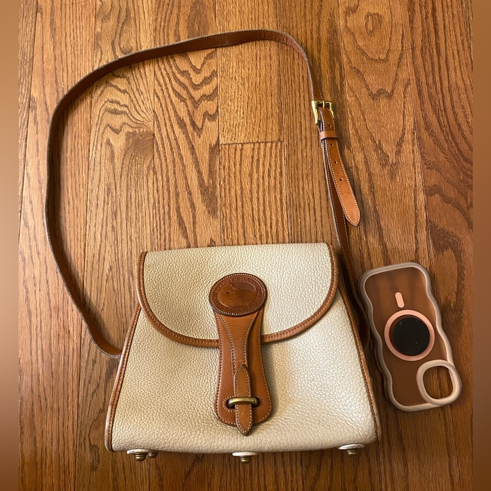 Dooney & Bourke Cream and Tan Leather Bag